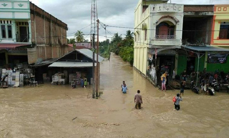 Ilustrasi banjir di Kabupaten Aceh Barat Daya