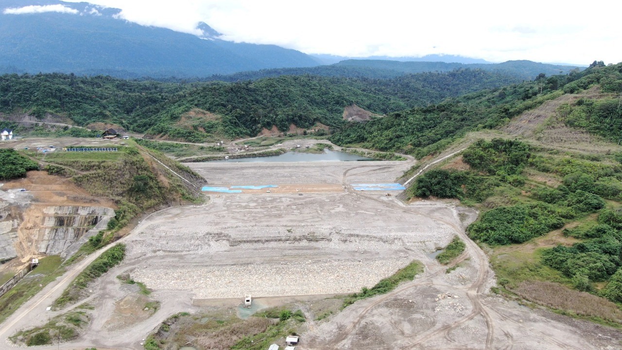 Pengerjaan Bendungan Keureuto, Aceh Utara.